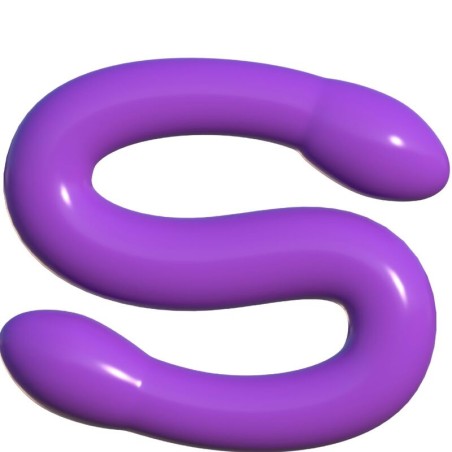 CLASSIX - GODE DOUBLE FLEXIBLE 43,7 CM VIOLET 1038