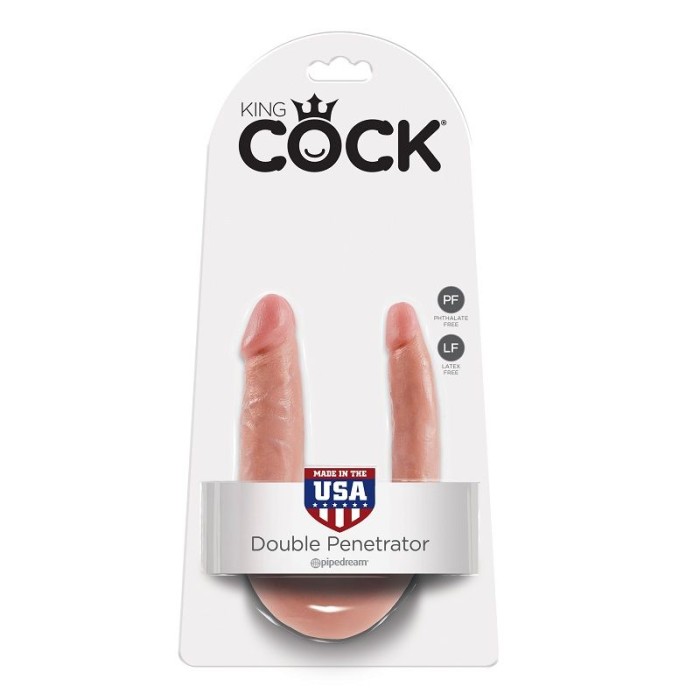 KING COCK - GODE DOUBLE PÉNÉTRATION 12.7 CM NATUREL