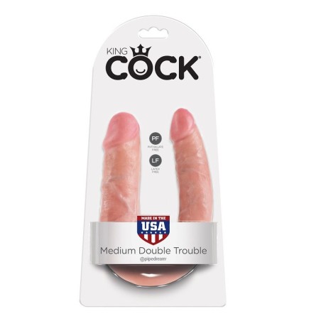 KING COCK - GODE DOUBLE PÉNÉTRATION 13.9 CM NATUREL 1053