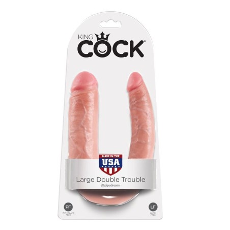 KING COCK - GODE DOUBLE PÉNÉTRATION 17.8 CM NATUREL 1057