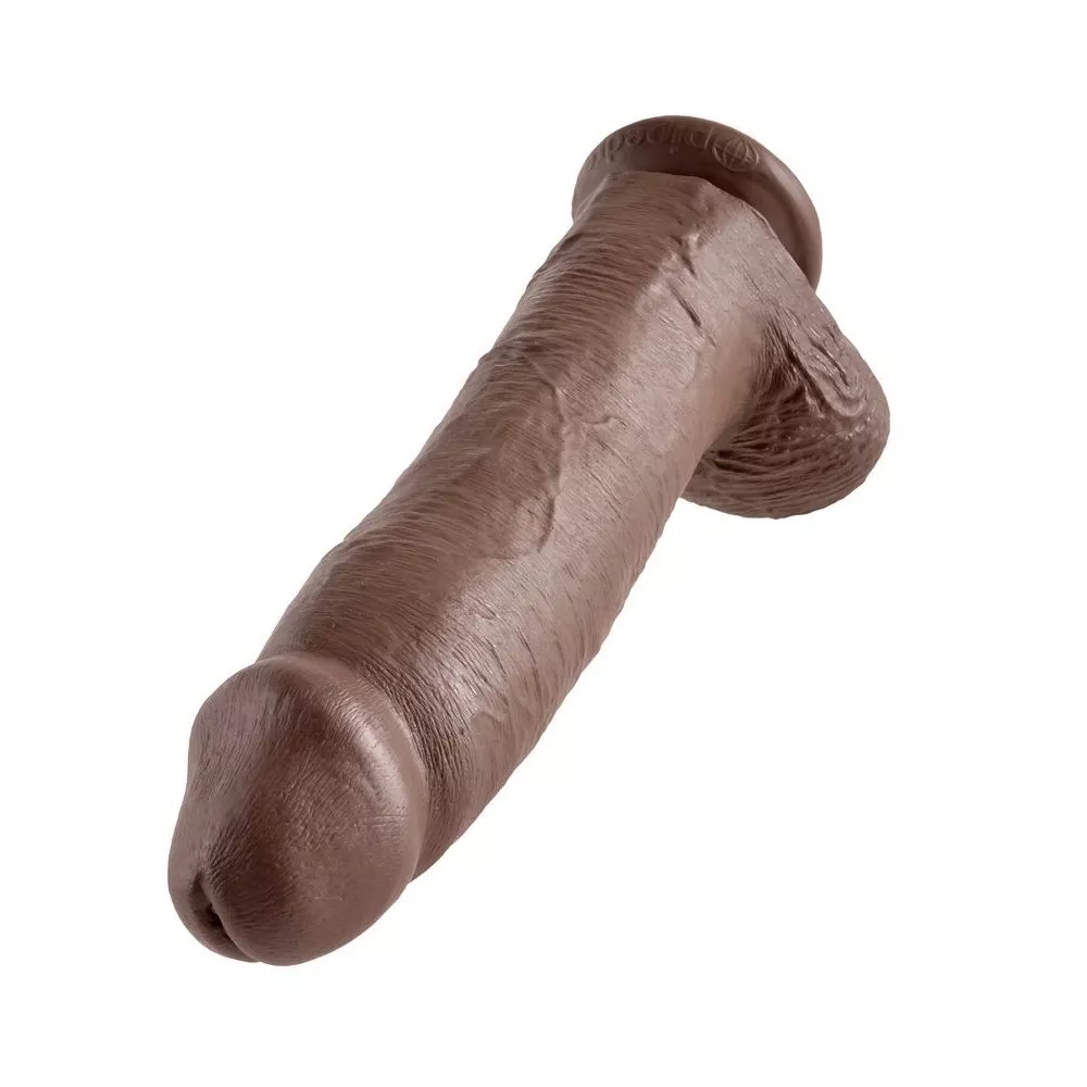 KING COCK - 12 GODE MARRON AVEC BOULES 30.48 CM 11056