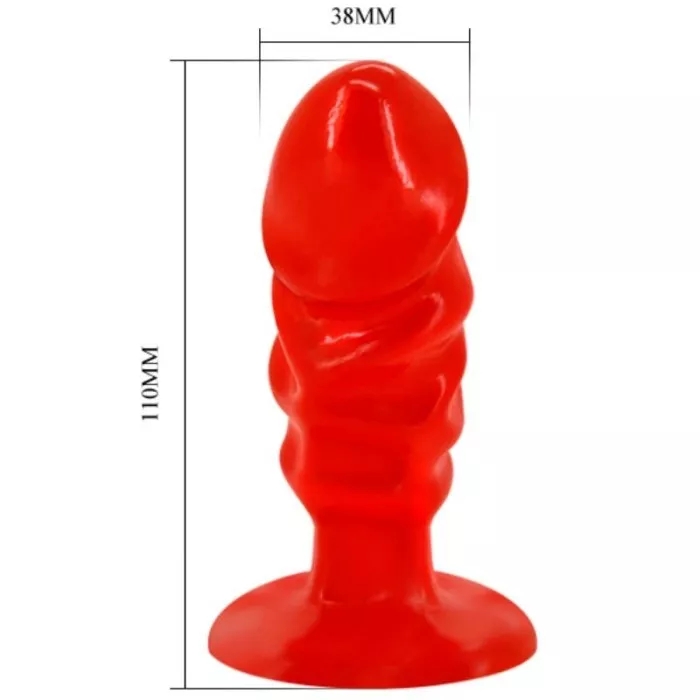 BAILE - PLUG ANAL UNISEXE AVEC VENTOUSE ROUGE 14831