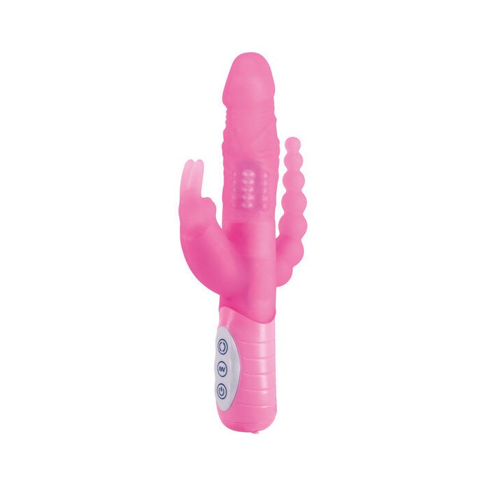 SEVEN CREATIONS - E RABBIT SLIMINE TRIPLE PLAYVIBRATEUR TRIPLE STIMULATION ROSE 11803