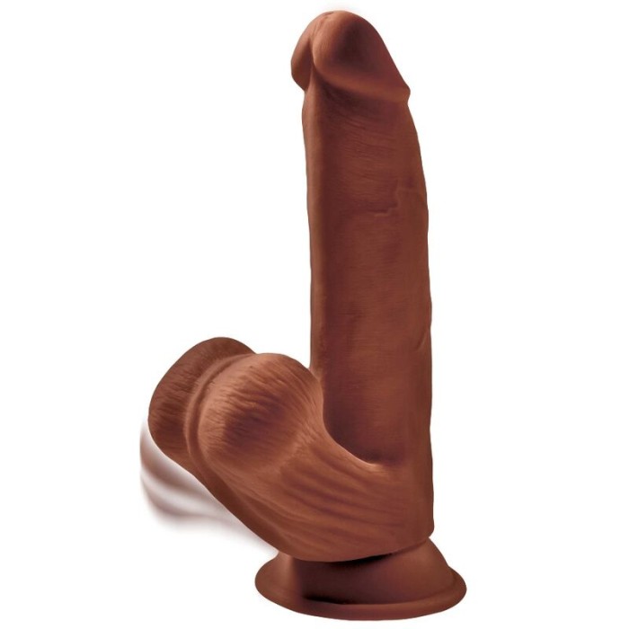 KING COCK - BALLES GODE 3D PLUS 24.5 CM MARRON 11951