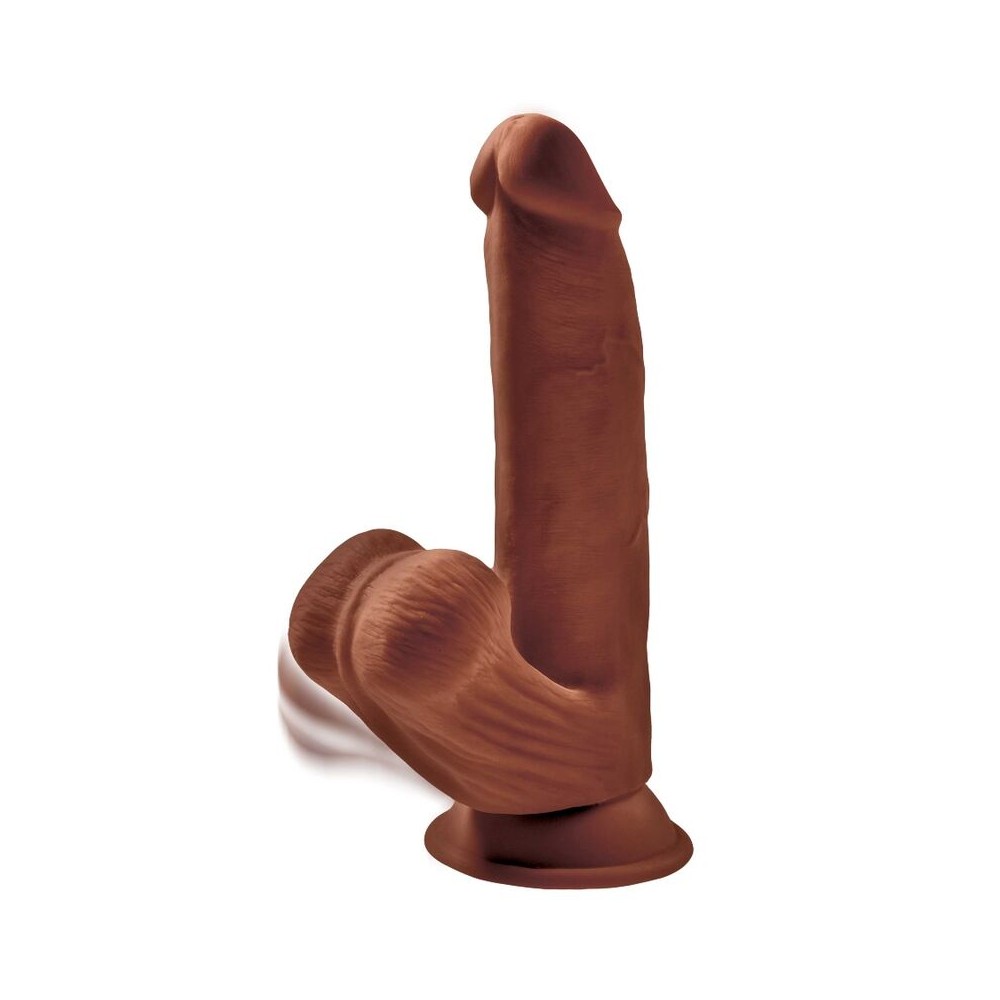 KING COCK - BALLES GODE 3D PLUS 24.5 CM MARRON 11951