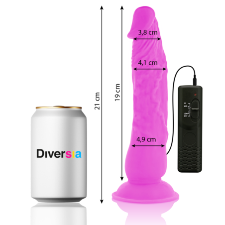 DIVERSIA - DILDO VIBRANT FLEXIBLE 21 CM - VIOLET 11980