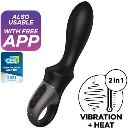 SATISFYER - APPLICATION VIBRATEUR ANAL HEAT CLIMAX NOIR 11995