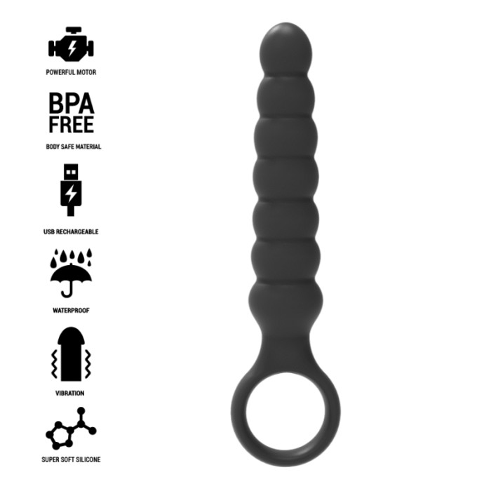 BLACK&SILVER - DILATATEUR ANAL PUISSANT EN SILICONE BOB 12262