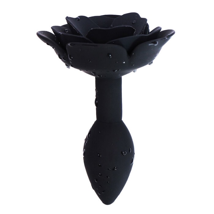 OHMAMA FETISH - PLUG ANAL EN SILICONE ROSE NOIR 14968