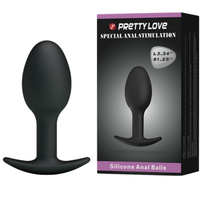 PRETTY LOVE - PLUG ANAL EN SILICONE 6.5 CM NOIR 14787