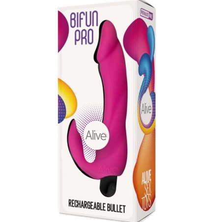 ALIVE - GODE VIBRATEUR BIFUN PRO ROSE 14,9 CM 1512