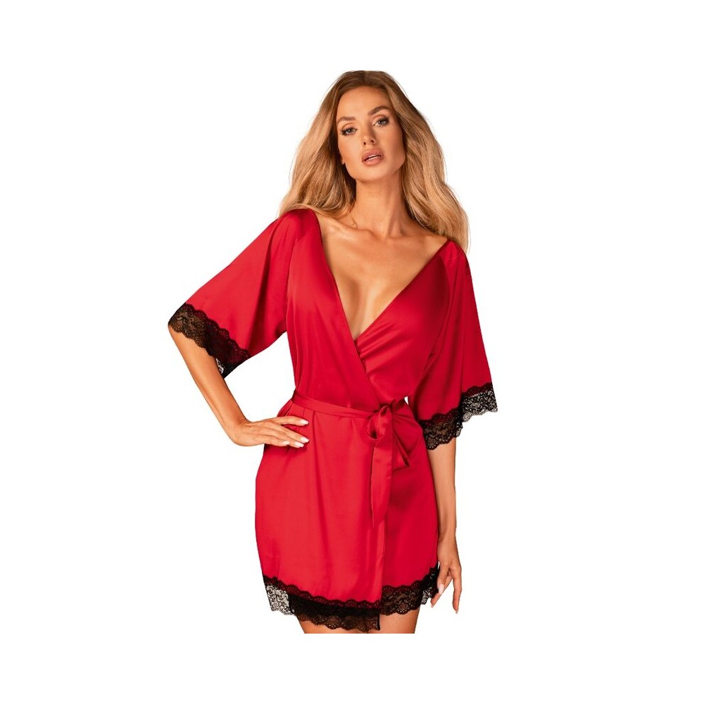 OBSESSIVE - SENSUELIA PEIGNOIR ROUGE XXL 17460