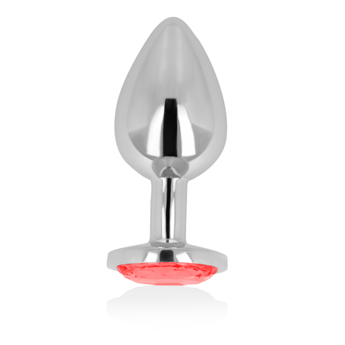 OHMAMA - PLUG ANAL AVEC CRISTAL ROUGE 8 CM 14997