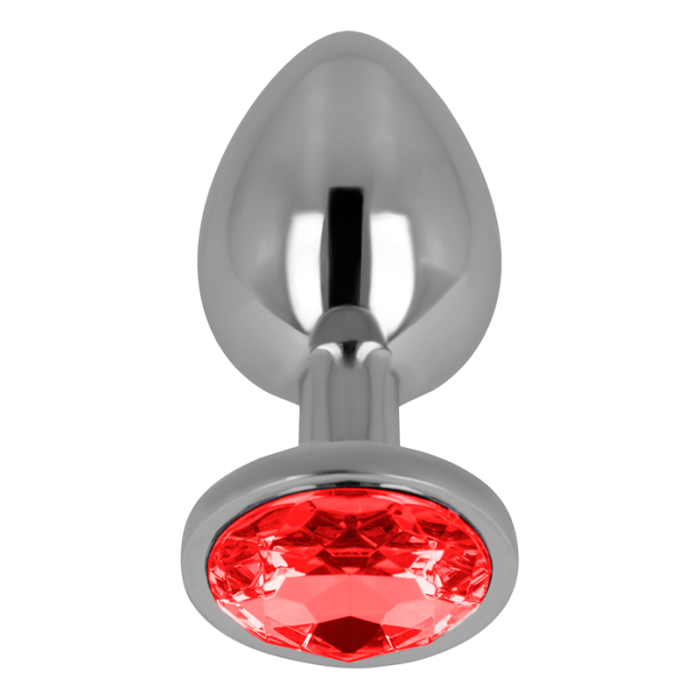 OHMAMA - PLUG ANAL AVEC CRISTAL ROUGE 8 CM 14997