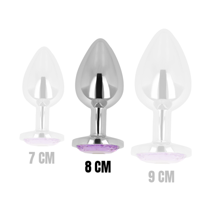 OHMAMA - PLUG ANAL AVEC CRISTAL VIOLET 8 CM 15000