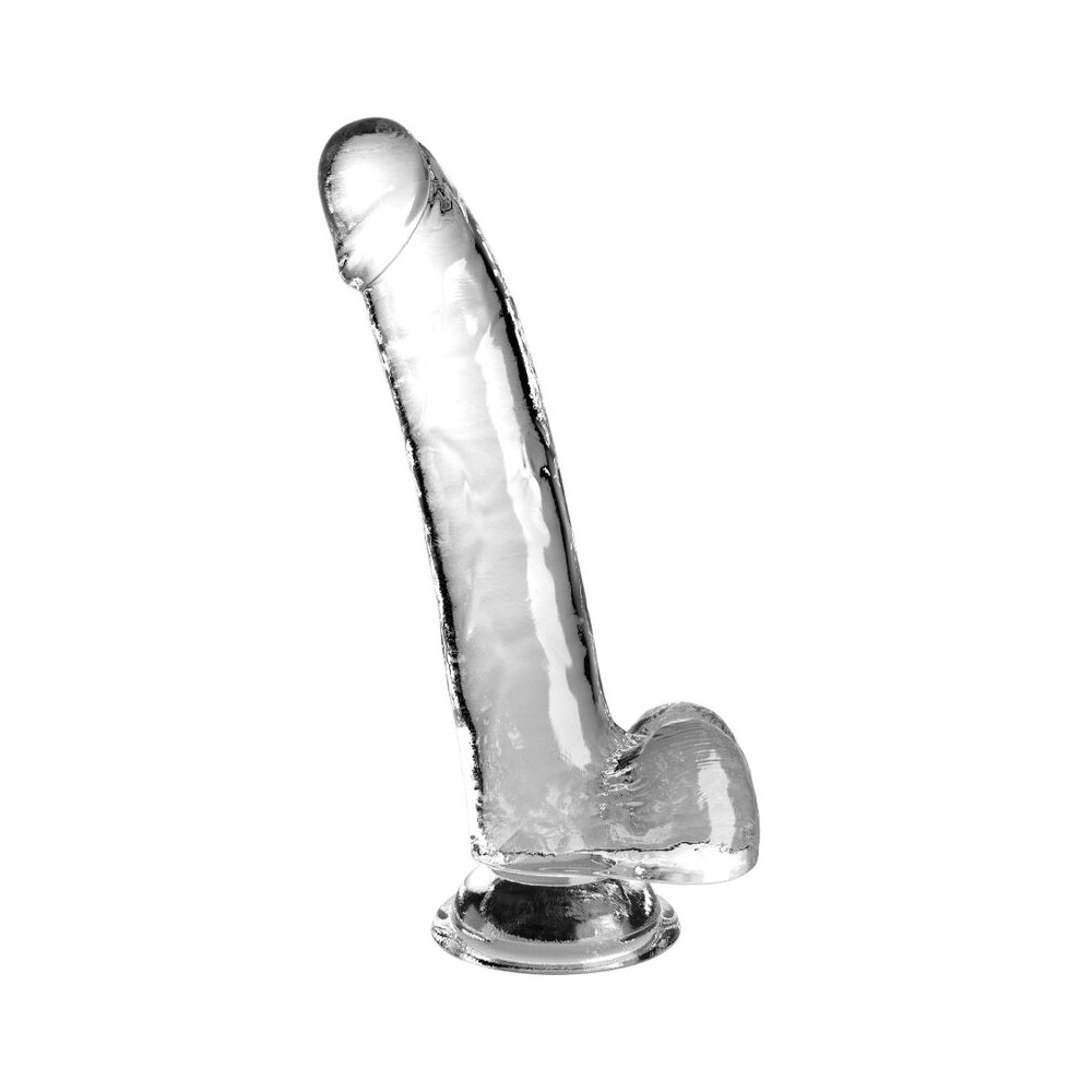 KING COCK - CLEAR GODE AVEC TESTICULES 20.3 CM TRANSPARENT 18054