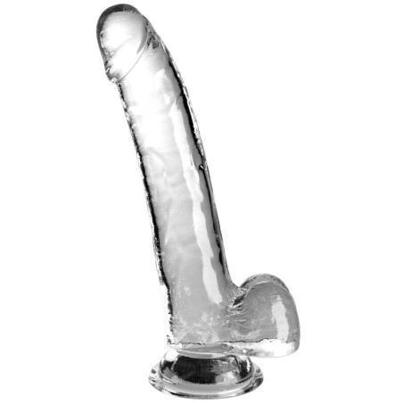 KING COCK - CLEAR GODE AVEC TESTICULES 20.3 CM TRANSPARENT 18054