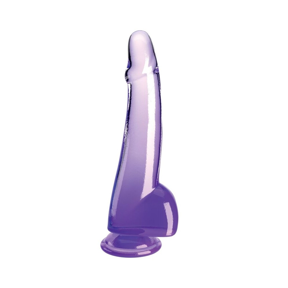 KING COCK - CLEAR GODE  TESTICULES 19 CM VIOLET 18058