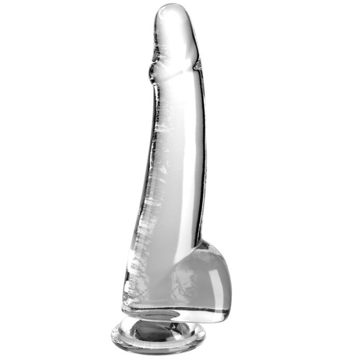 KING COCK - CLEAR GODE  TESTICULES 19 CM TRANSPARENT 18059