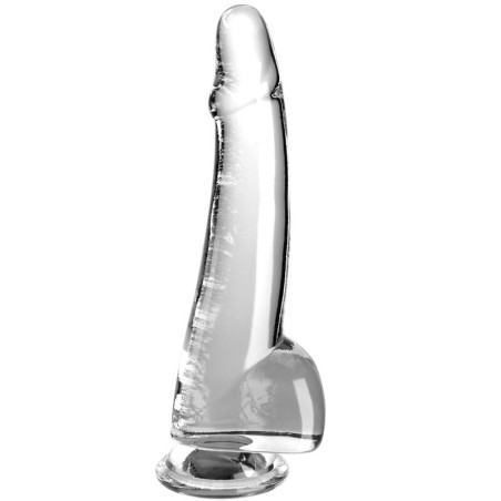 KING COCK - CLEAR GODE  TESTICULES 19 CM TRANSPARENT 18059