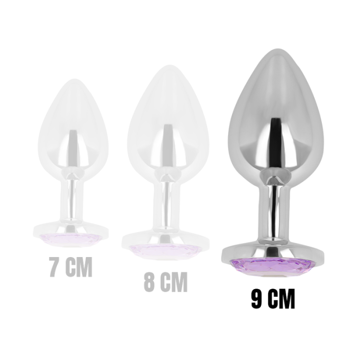 OHMAMA - PLUG ANAL AVEC CRISTAL VIOLET 9 CM 15001