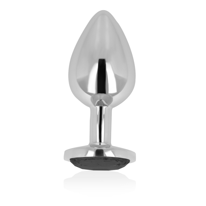 OHMAMA - PLUG ANAL AVEC CRISTAL NOIR 8 CM 15003