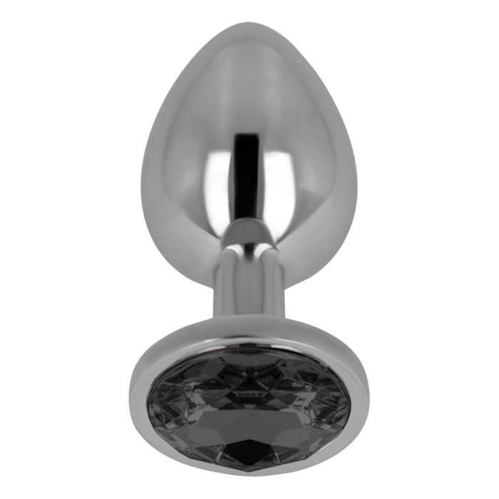 OHMAMA - PLUG ANAL AVEC CRISTAL NOIR 8 CM 15003