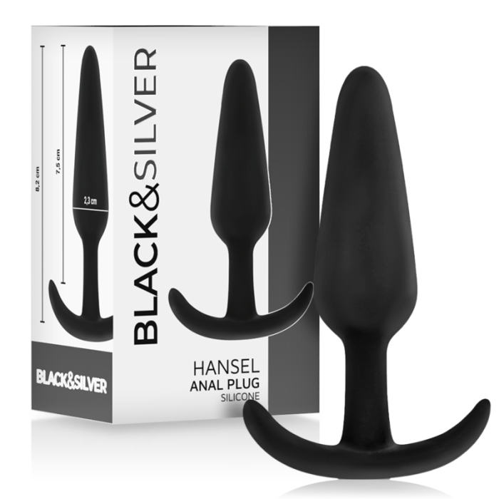 BLACKSILVER - BOUCHON ANAL EN SILICONE HANSEL AVEC PETITE POIGNÉE