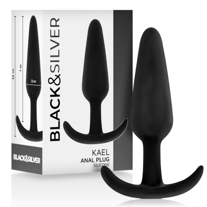 BLACKSILVER - PLUG ANAL EN SILICONE KAEL AVEC POIGNÉE MOYENNE