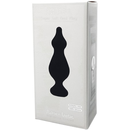 ADRIEN LASTIC - PLUG ANAL AMUSE SILICONE NOIR TAILLE L 1903