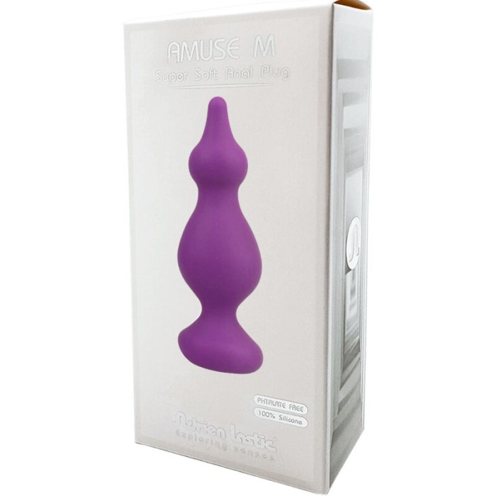 ADRIEN LASTIC - PLUG ANAL AMUSE SILICONE VIOLET TAILLE M 15038