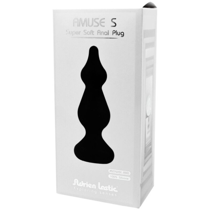 ADRIEN LASTIC - PLUG ANAL AMUSE SILICONE NOIR TAILLE S 15039