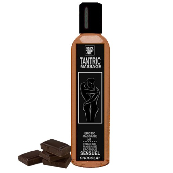 EROS-ART - HUILE DE MASSAGE TANTRIQUE NATURELLE ET APHRODISIAQUE AU CHOCOLAT 200 ML 19905