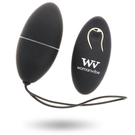 WOMANVIBE - ALSAN EGG TELECOMMANDE NOIR SILICONE NOIR 2006