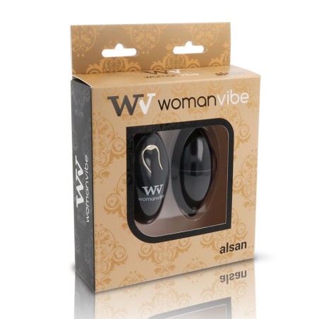 WOMANVIBE - ALSAN EGG TELECOMMANDE NOIR SILICONE NOIR 2007