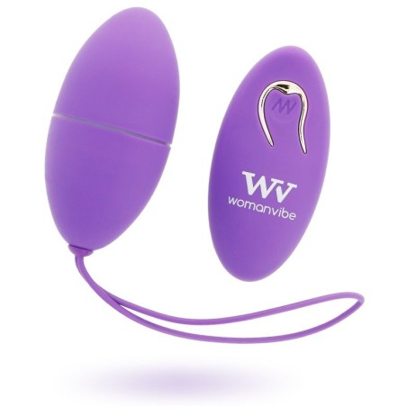 WOMANVIBE - ALSAN EGG TELECOMMANDE NOIR SILICONE VIOLET 2009