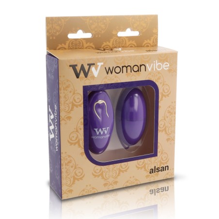 WOMANVIBE - ALSAN EGG TELECOMMANDE NOIR SILICONE VIOLET 2010