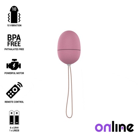 ONLINE - OEUF VIBRANT TÉLÉCOMMANDE S ROSE 2173