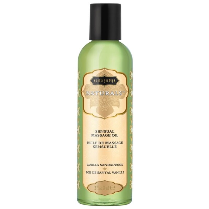 KAMASUTRA - HUILE DE MASSAGE NATURELLE VANILLE BOIS DE SANTAL 59 ML