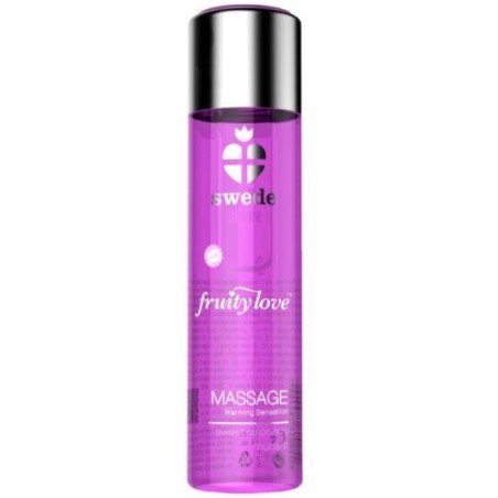 SWEDE - FRUITY LOVE EFFET RÉCHAUFFANT HUILE DE MASSAGE FRAMBOISE ROSE ET RHUBARBE 60 ML