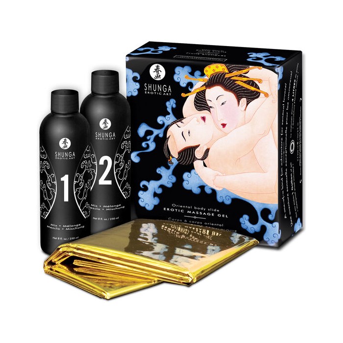 SHUNGA - GEL DE MASSAGE ÉROTIQUE ORIENTAL CORPS À CORPS AUX FRUITS EXOTIQUES