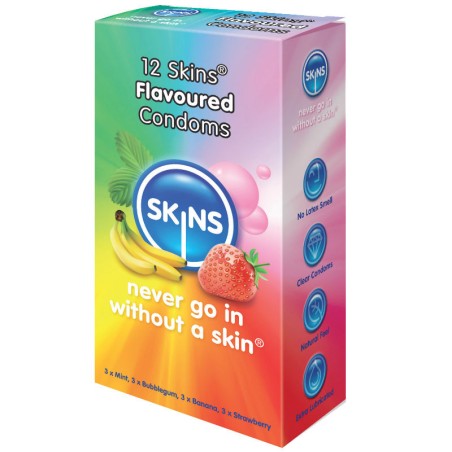 SKINS - CONDOM SAVEURS PAQUET DE 12