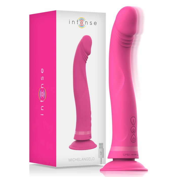 INTENSE - GODE VIBRATEUR EN SILICONE ROSE MICHELANGELO