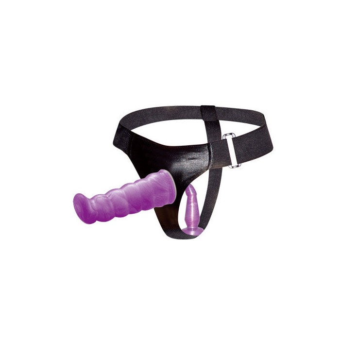 BAILE - HARNAIS ANAL ET VAGINAL FEMME LILAS GPOINT 17 CM