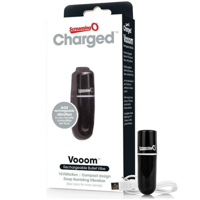 SCREAMING O - BALA VIBREURA RECHARGEABLE VOOOM NOIR