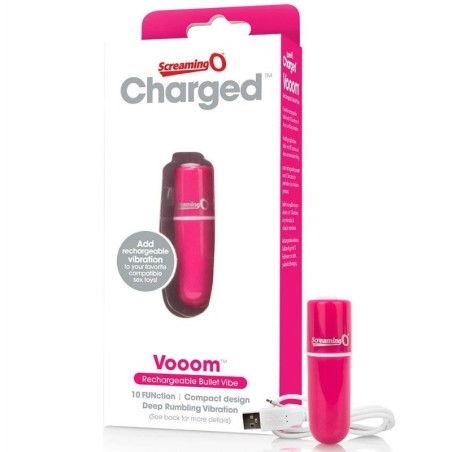 SCREAMING O - BALA VIBREURA RECHARGEABLE VOOOM ROSE