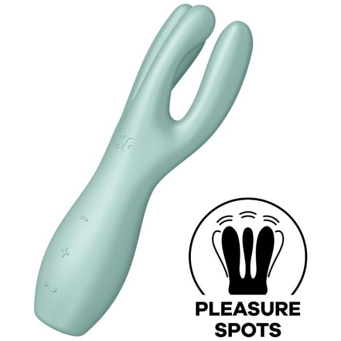 SATISFYER - VIBRATEUR THREESOME 3 MENTHE