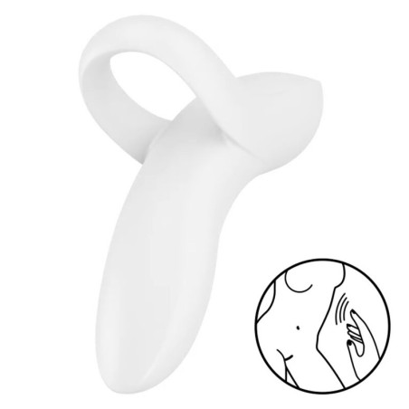 SATISFYER - VIBRATEUR  DOIGTS BOLD LOVER BLANC