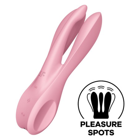 SATISFYER - VIBRATEUR THREESOME 1 ROSE