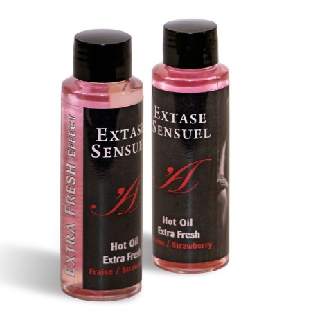 EXTASE SENSUAL - HUILE DE MASSAGE EFFET FRAISE EXTRA FRAÎCHE 100 ML 3694